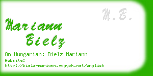 mariann bielz business card